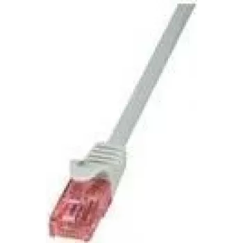 LogiLink CQ2052U cavo di rete RJ45, cavo patch CAT 6 U/UTP 2,00 m grigio ignifugo, con protezione anti-piega