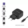 Qoltec 50188 caricabatterie per dispositivi mobili laptop, smartphone, smartwatch, tablet, telefono, universale nero AC, DC interno