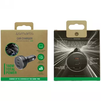 4smarts caricabatterie da auto VoltRoad Ultimate 160W nero (541224)