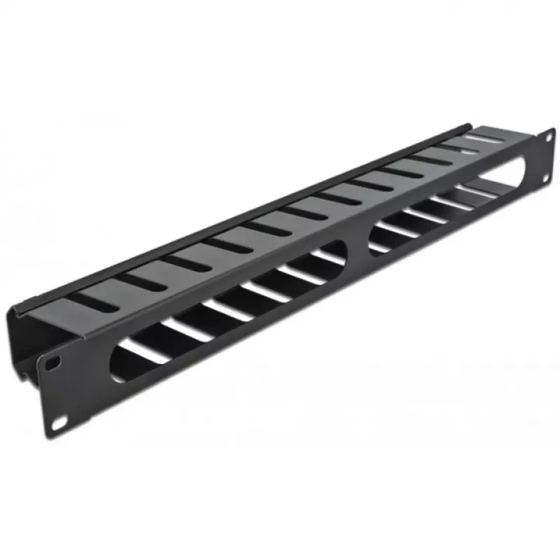 Pannello di gestione cavi DeLOCK 19 pollici 66550 nero 1HE