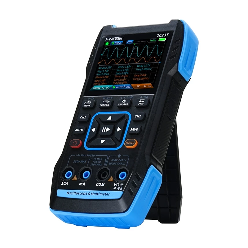 Oscilloscopio portatile 3-in-1 FNIRSI 2C23T multimetro generatore di segnale