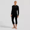 Odlo BL TOP girocollo manica lunga ACTIVE WARM ECO maglietta uomo, taglia M, nero