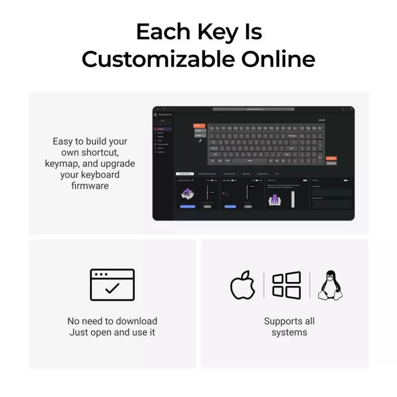 Tastiera meccanica Keychron K4 HE con switch magnetici Gateron Double-Rail Nebula, wireless, nero, layout US