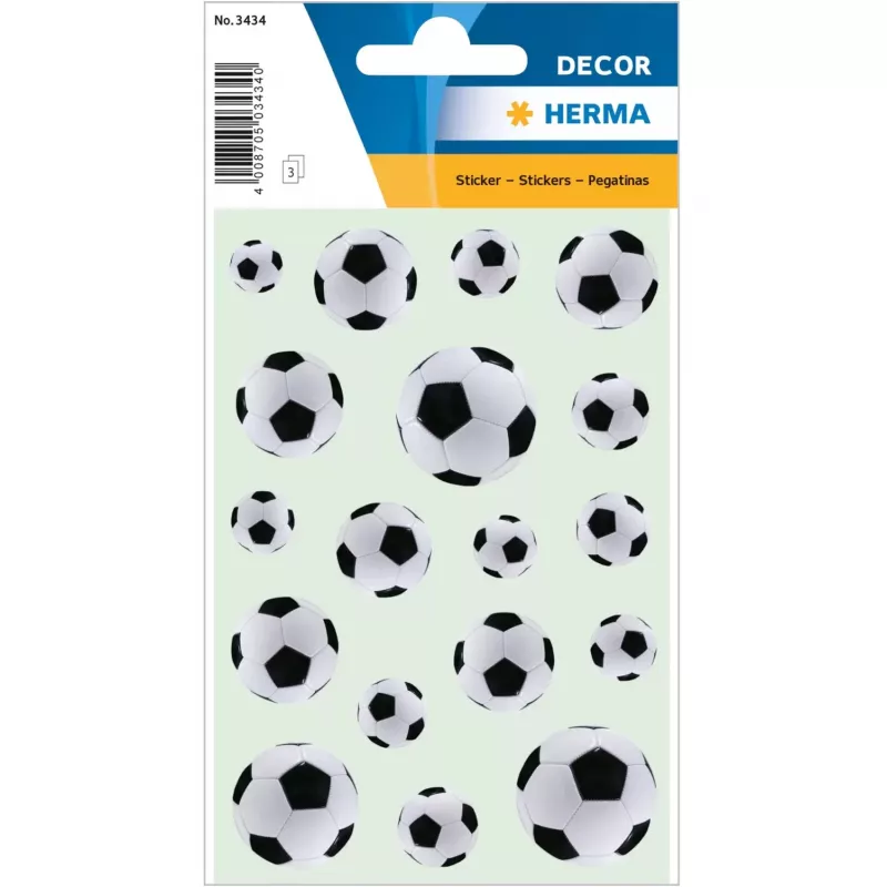 Adesivo decorativo HERMA 3434 carta nero bianco permanente 54 pz.