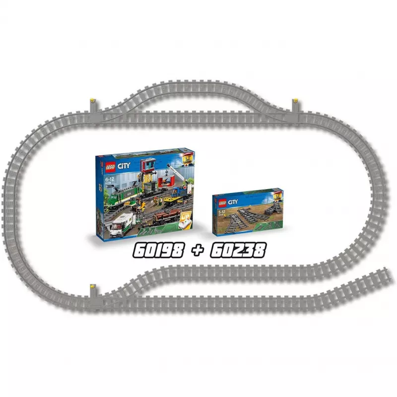 Set da costruzione LEGO City 60238 – scambio ferroviario e accessori per set di gioco