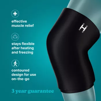 Fascia terapeutica caldo-freddo per sollievo al ginocchio HoMedics SR-GE800 — impacco caldo/freddo riutilizzabile per alleviare il dolore al ginocchio