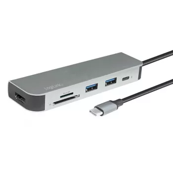 LogiLink UA0343 hub multiporta USB-C alluminio USB 3.2 2nd Gen Mult