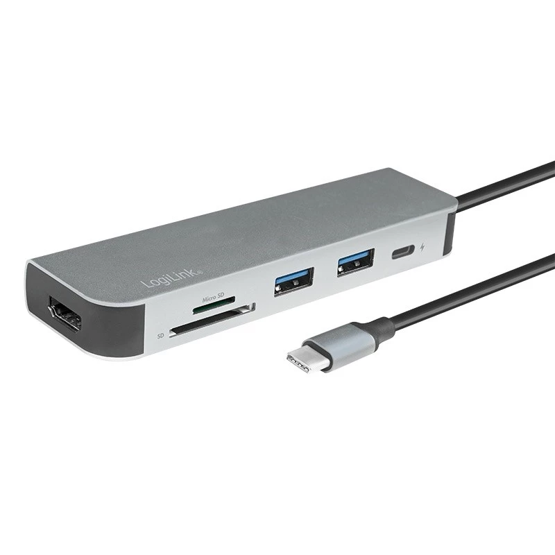 LogiLink UA0343 hub multiporta USB-C alluminio USB 3.2 2nd Gen Mult