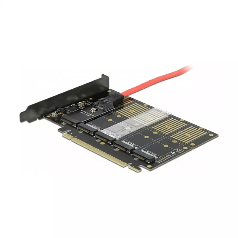 Scheda DeLOCK PCI Express x16 su 5 x M.2 Key B / SATA interne