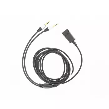 Cavo adattatore audio Tellur QD a 2×jack 3,5 mm, 2,2 m, nero
