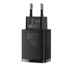 Caricabatterie rapido USB da interno Baseus CCXJ-B01 – 2 porte (USB-C PD 20W + USB-A QC3.0 18W), 100–240 V, nero