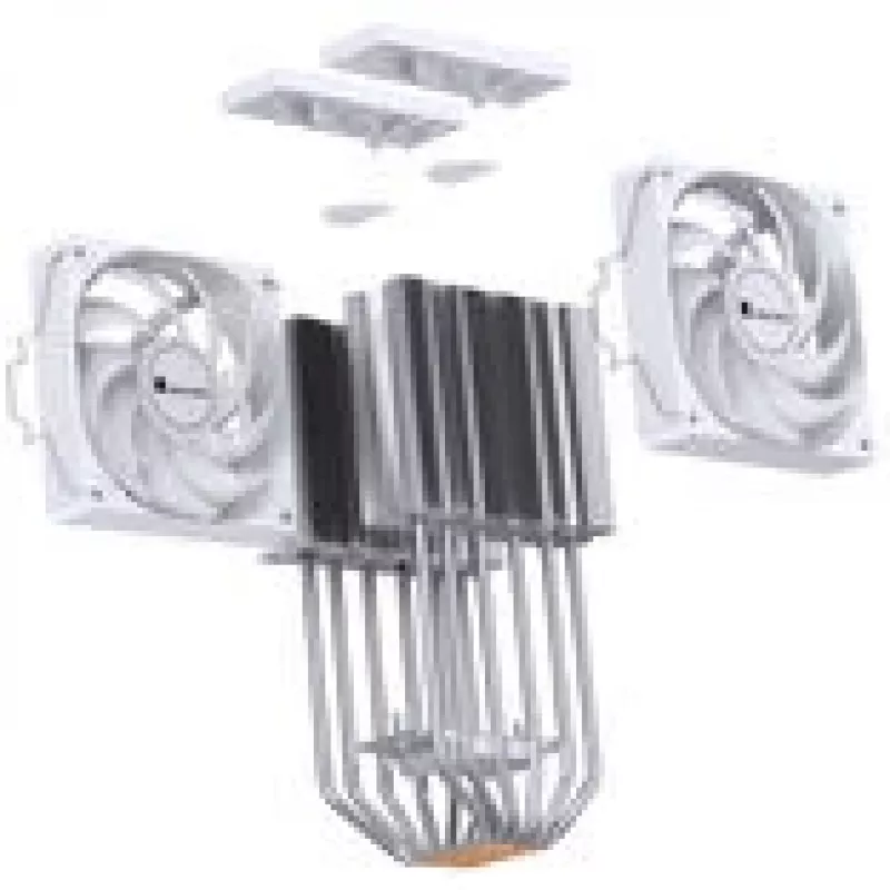 Dissipatore CPU Jonsbo CR-3000E Dual-Tower ARGB White, dissipatore ad aria dual-tower con illuminazione ARGB