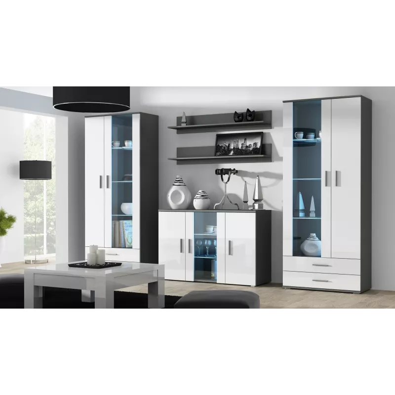 Cama Sideboard 120 cm SOHO S7 grigio/bianco lucido