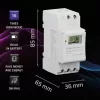 Timer elettronico per guida DIN QOLTEC 50983, a batteria, per circuiti di automazione