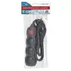 Prolunga elettrica ESPERANZA ELK210K — cavo 1,5 m, 3 prese AC tipo E, spina angolare, interno, nero