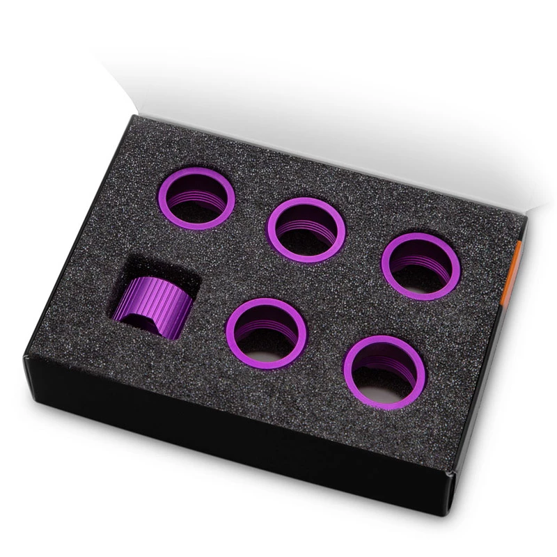 EK Water Blocks EK-Quantum Torque Anelli di compressione STC 16, Viola, confezione da 6