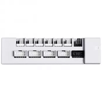 Hub USB e PWM Lian Li EDGE HUB EG-HUB01W — 4× USB, 6× PWM, Bianco
