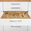 Organizer per cassetto posate GreenBlue GB379 inserto in bambù con scomparti, superficie naturale