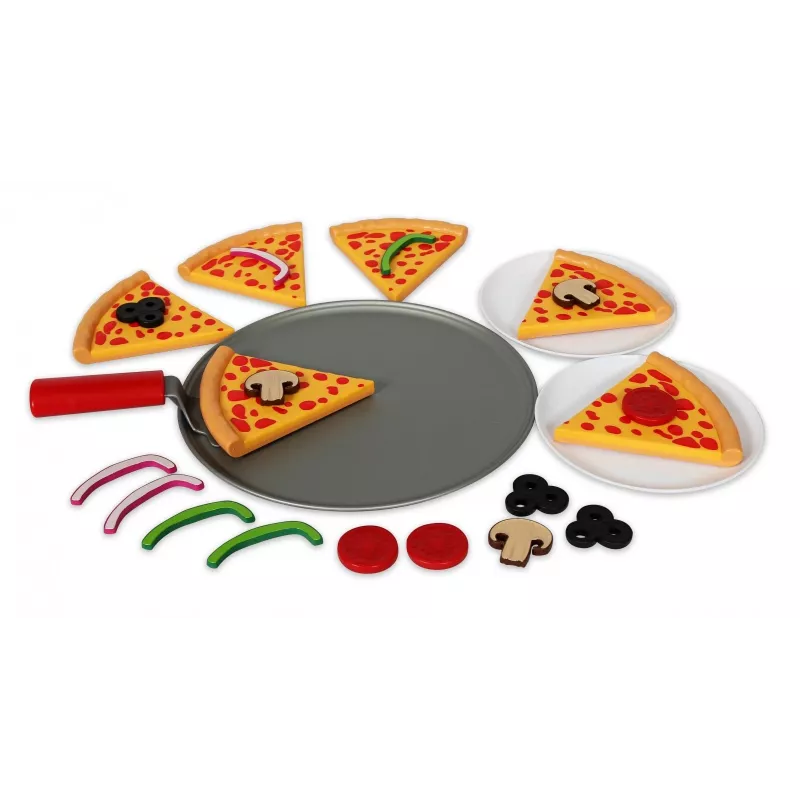 Set pizza magnetico, MALIK MalBlo Magnetic, cibo giocattolo per gioco di ruolo, pezzi magnetici