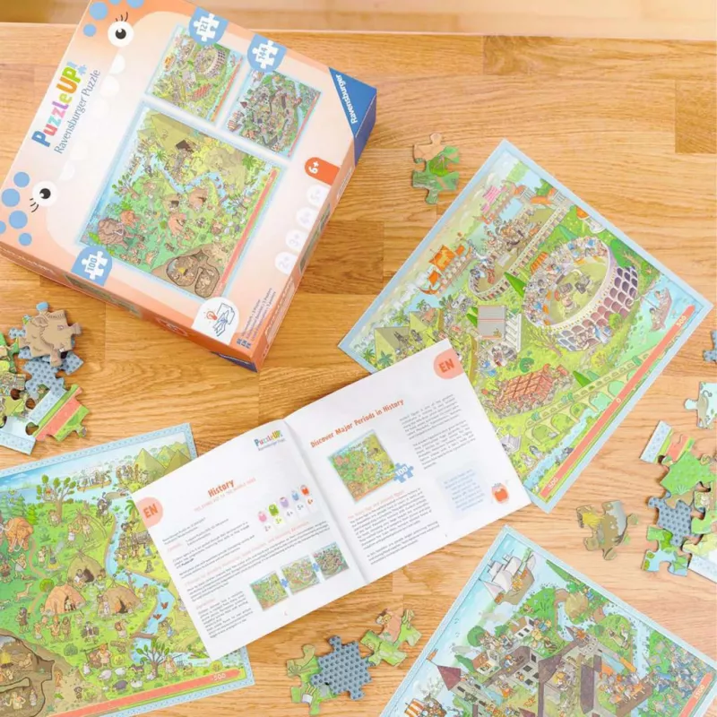 Puzzle UP Storia - Preistoria, Antica Roma, Medioevo 100, 121 e 144 pezzi