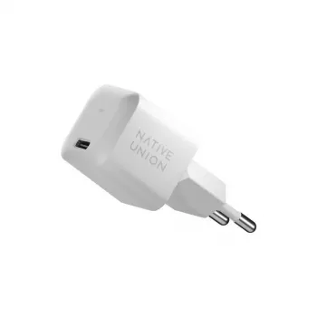 Caricabatterie rapido GaN 30W native union Native Union Fast GaN caricabatterie PD 30W USB-C 1 porta 100–240V bianco per laptop smartphone tablet con protezione da sovracorrente sovratensione surriscaldamento
