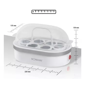 Cuociuova Bomann EK 5022 CB 6 uova 400 W argento trasparente bianco