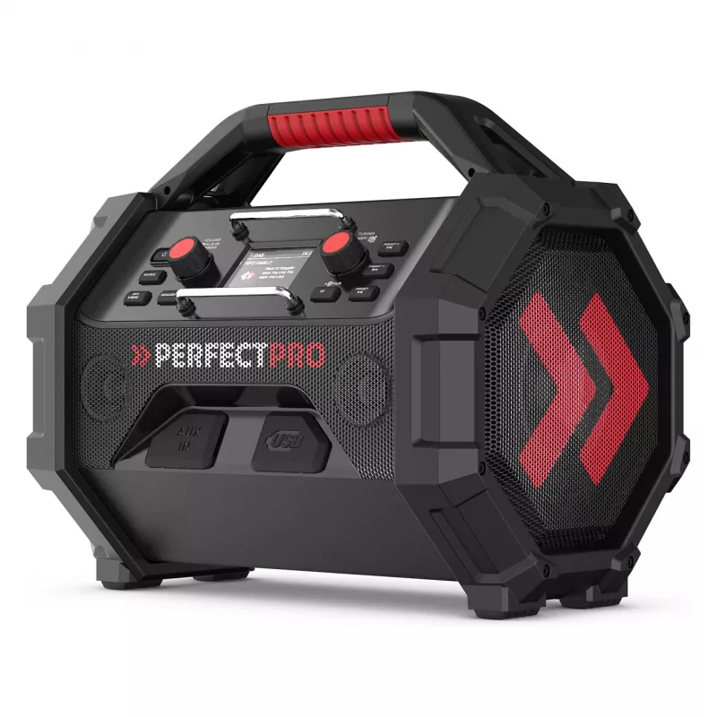 Radio da cantiere portatile PerfectPro ROCKTAGON 18V — radio da cantiere a batteria