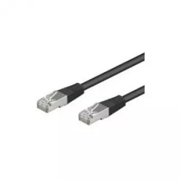 Wentronic Goobay Cavo patch CAT 5e, SF/UTP, nero, 10 m - miscela di rame CCA (68667)