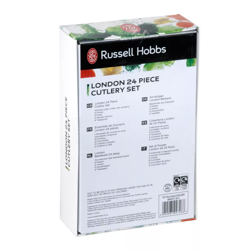 Set posate Russell Hobbs BW031302EU7 — 24 pezzi in acciaio inox