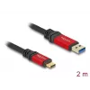 Cavo USB DeLOCK 80618 10 Gbit/s Type-A a Type-C 2 m rosso metallo