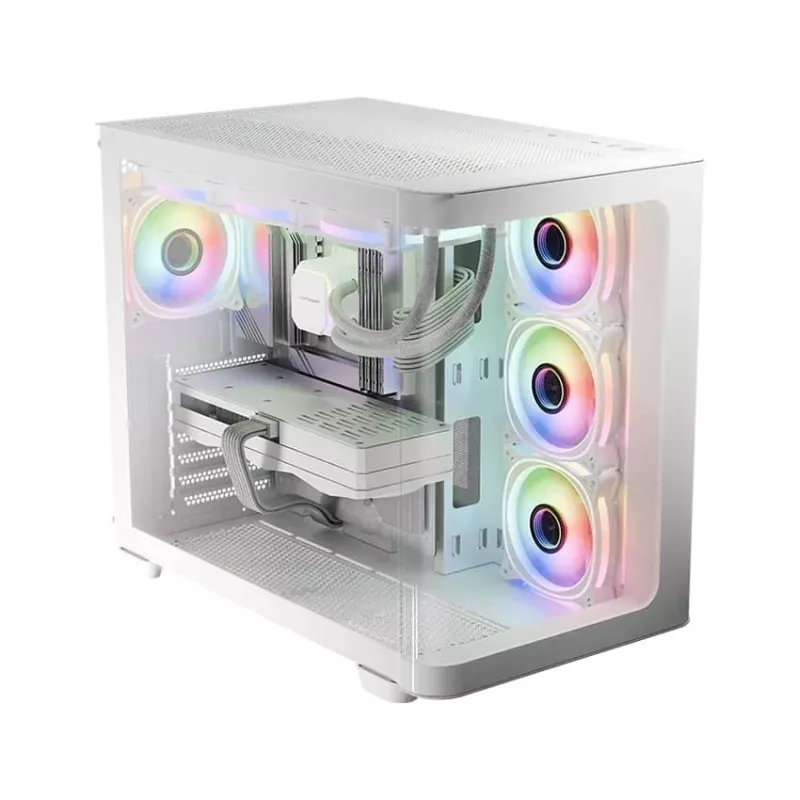 Case Midi-Tower ATX LC-Power Gaming 8001W Pro-Storm Light, bianco (LC-8001W-ON)