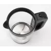 Jata HA702 bollitore elettrico, 1,2 l, 1500 W, vetro borosilicato, senza fili, nero