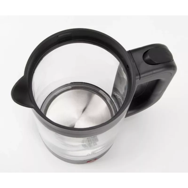 Jata HA702 bollitore elettrico, 1,2 l, 1500 W, vetro borosilicato, senza fili, nero