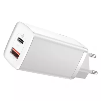 Caricabatterie Baseus CCGAN2L-B02 da interno AC ricarica rapida 20V 1xUSB 1xType-C bianco