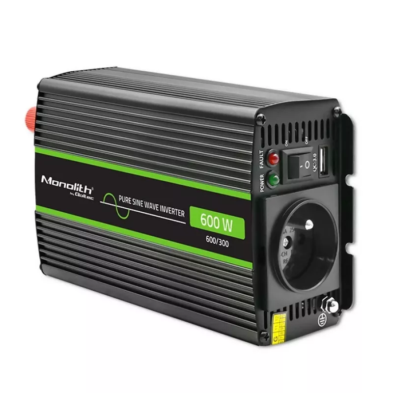 Inverter per auto Qoltec Monolith 600 W 12 V