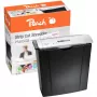 Distruggidocumenti PEACH PS400-02, taglio a strisce, larghezza di lavoro 22 cm, taglio 7 mm, nero/argento