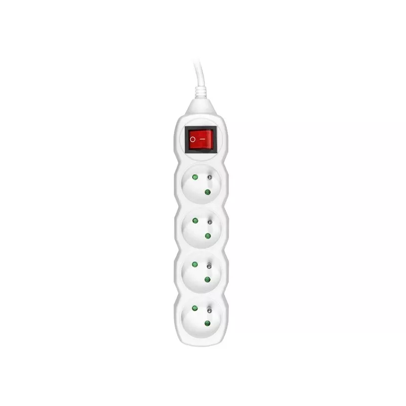 PowerWatch 3 m (4 prese) bianco con interruttore