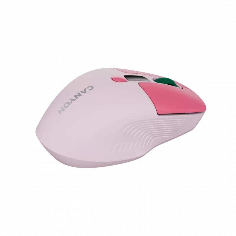 Canyon MW-26 - mouse ottico wireless 2in1 Bluetooth / 2,4 GHz - silenzioso - rosa