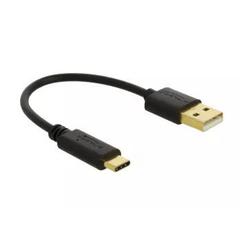 Cavo di ricarica USB DeLOCK Type-A su USB Type-C 15 cm nero