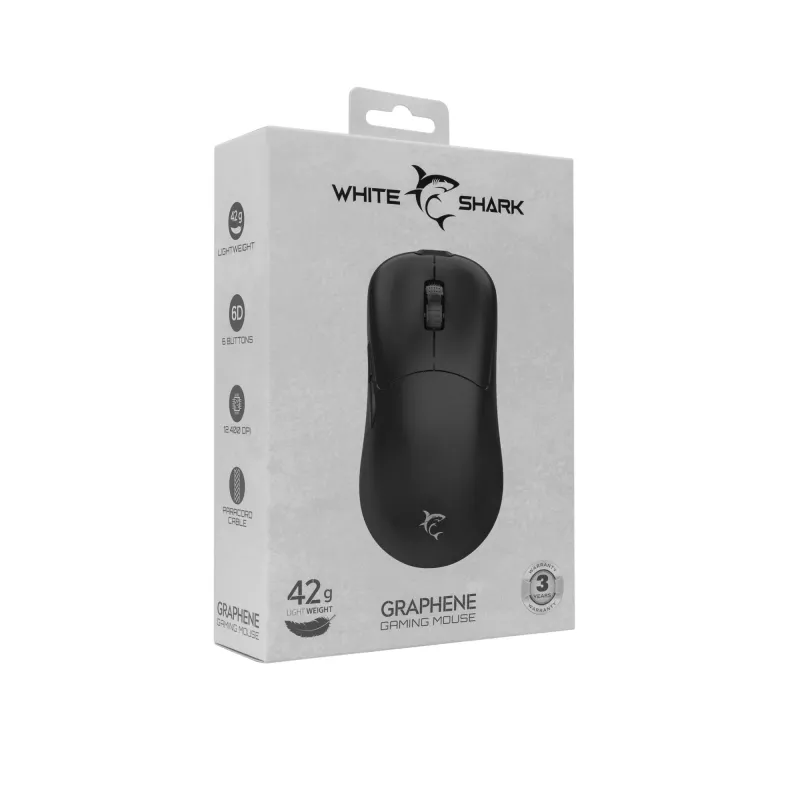 Mouse White Shark GM-5014 Graphene nero USB