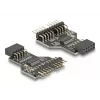 DeLOCK 60045 Adattatore per cavo 9 pin USB 2.0 2 x header 9 pin nero