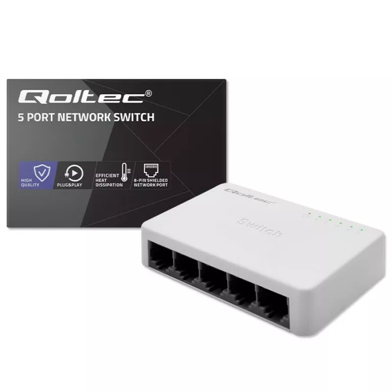 Switch di rete 5x porta RJ45 100 Mbit/s LAN