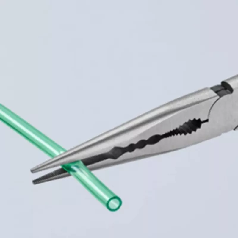 Pinza a becchi lunghi KNIPEX con profili trasversali