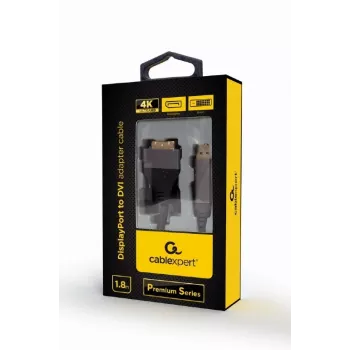 Adattatore cavo video Gembird CC-DPM-DVIM-4K-6 – DisplayPort a DVI, 1,8 m, 4K, nero