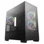 Case PC Midi Tower DeepCool CG380 3F – nero, 235×437×451 mm, supporta 2x120 mm laterali + 1x120 mm posteriori, alimentatore in basso, HDD 2,5