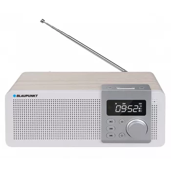 Radio portatile BLAUPUNKT PP14BT con Bluetooth, MP3, MicroSD, USB e sveglia — 6 W, batteria/alimentazione di rete, 230×118×90 mm