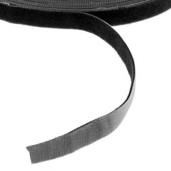 LABEL THE CABLE LTC PRO Roll Strap, rotolo di nastro a strappo double-face, 25 m nero