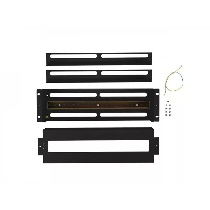 Lanberg AK-VDP103-B pannello di distribuzione della tensione 19 pollici 3U con guida DIN TS-35, nero