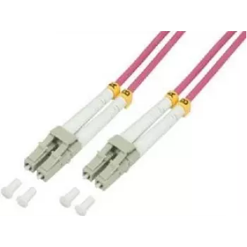 LogiLink FP4LC11 Cavo in fibra ottica 100 m OM4 rosa (FP4LC11)