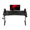 Scrivania da gaming huzaro Hero 3.6 — rettangolare 1400×600 mm, regolabile in altezza 560–790 mm, nero, gambe a H, piano da 15 mm